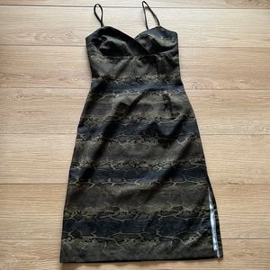 La Belle Alligator print dress